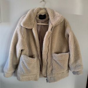 Olivaceous Cream Teddy Bear Jacket